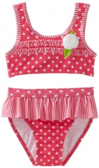 Penelope Mack Baby-girls Infant Two Piece Key West Swimsuit, Pink, 18 Months