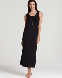 In elegant basic black, you will reach for this Eileen West nightgown again and again.