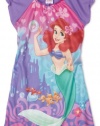 AME Sleepwear Girls 7-16 Little Mermaid Wave Mermaid Sleepwear Set, Purple, 4T