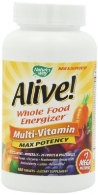 Nature's Way Alive! Max Potency Multi-Vitamin, 180 Tablets