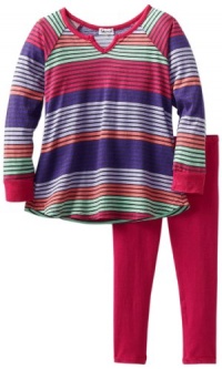 Splendid Littles Girls 2-6x Camden Stripe Tunic Set, Sprinkles, 3T