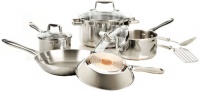 T-Fal Performance Stainless Steel Copper Bottom Cookware, 10 Piece Set