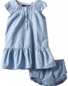 Nautica Baby-girls Infant Dress, Chambray, 24 Months