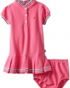 Nautica Baby-girls Infant Pique Polo Dress, Pink, 24 Months