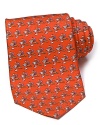 Love life, love style. This handsome silk tie is adorned with a fun-loving martini and cigar pattern.