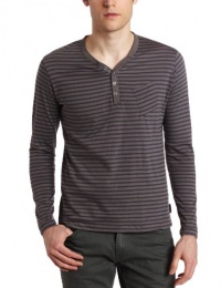 French Connection Men's Footcandle Stripe Henley, Kitten/India Ink, XL