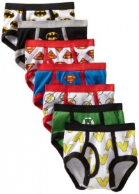 Handcraft Boys 2-7 7-Pack Justice League Logo Brief, Assorted, 4T