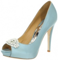 Badgley Mischka Women's Goodie Peep-Toe Pump,Nile Blue,7 M US