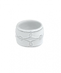 Juliska Ceramics Berry & Thread-Whitewash Napkin Ring, Fine China Dinnerware