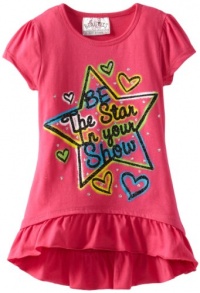 Beautees Girls 2-6X Tunic Ruffle, Hot Pink, 6