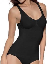 Bali Seamless Firm Control V-Neck Top 8415, XL, Black