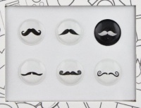 Bubble Buttons Home Button Sticker Mustache Pack