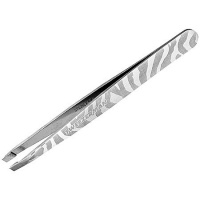 Tweezerman Satin Etched Zebra Print Slant Tweezer 1274-ezp