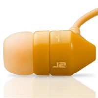 JBuds J2 Premium Hi-FI Noise Isolating Earbuds Style Headphones (Orange Citrus)