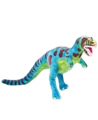 Be king of the animal kingdom with this fiercely cool plush T-Rex. Measures 44 x 24 x 11.