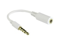 Cellet Slim 3.5mm Pin to 3.5mm Input Mini-Jack Adapter for iPhone - White