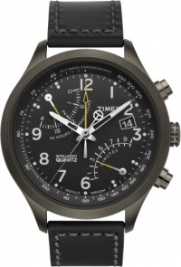 Timex Men's T2N699DH Intelligent Quartz T Series Racing Fly Back Chrono Stainless steel Case Black Strap Watch