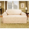 Sure Fit Scroll T Cushion Loveseat Slipcover, Champagne