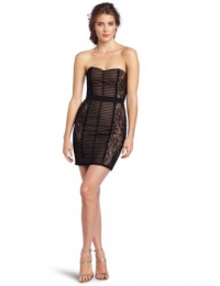 BCBGMAXAZRIA Women's Janna Strapless Lace Cocktail Dress