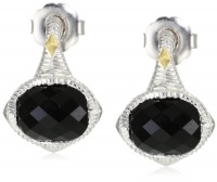 Judith Ripka Contempo Oval Stone Black Earrings