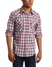 Ben Sherman Men's Laundered Western Long Sleeve Woven Shirt