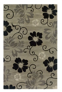 Rizzy Home PR1113 Pandora 2-Feet 6-Inch by 8-Feet Area Rug, Pewter