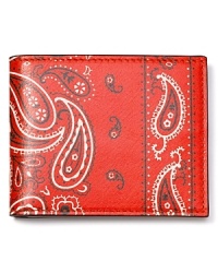 Carry a faux kerchief in your pocket with this cleverly designed bi-fold wallet from Jack Spade.