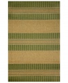 Stripecast: with wide, colorblocked bands and rich texture, Liorra Manne's Tropez Stripe rug has the ability to pull a room together in chic, relaxed style. UV-stabilized, mold and mildew-resistant, the versatile rug in grassy green and natural hues is equally pretty indoors or out.