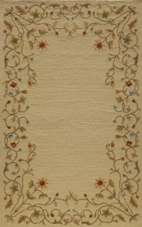 5' x 8' Rectangular Momeni Area Rug VERANVR-28BGE5080 Beige Color Hand Hooked in China Veranda Collection Outdoor