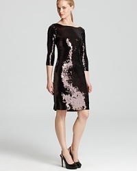 Glimmering sequins lend glamorous dimension to this sleek Karen Kane dress. Pair with polished pumps and light up the party circuit.