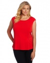 Calvin Klein Women's Plus-Size Peplum Top