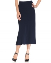 Create a sleek silhouette with Jones New York's versatile midi skirt. It's as chic with a blazer as it is with a blouse.