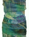 S L Fashions Women's Printed Chiffon Tank Tiered Dress