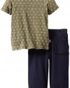 Splendid Littles Baby-boys  Point Dume Tee and Pant Set, Trooper, 18-24 Months