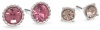 Nine West Sweet Celebration Silver-Tone Pink Stud Earrings Set