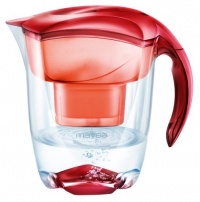 Mavea Elemaris XL Water Filtration Pitcher, Ruby Red