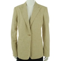 Calvin Klein Striped One Button Jacket Natural 10