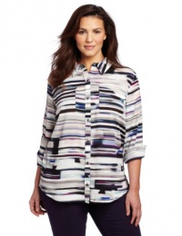 Calvin Klein Women's Plus-Size Square Pocket Top