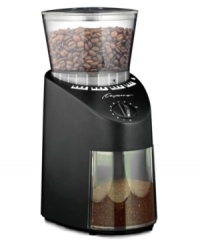 For café pros and coffee connoisseurs, it's freshly ground coffee or nothing at all. This exceptional burr grinder gives you complete ground control with a wide range of fineness setting, all the while retaining the maximum aroma and flavor of your favorite beans. One-year warranty. Model 560.