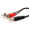 Cables Unlimited AUD-1200-25 Stereo 3.5mm To 2 RCA Cable (25 feet, Black)