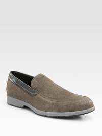 Show off your sporty side in this easy slip-on style constructed from soft-suede.SuedePadded insoleRubber soleImported