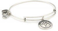 Alex and Ani Bangle Bar Turn Peace Up Russian-Silver Expandable Bracelet