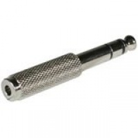 C2G / Cables to Go 40639 6.3mm Stereo Male to 3.5mm Stereo Female Adapter (Metallic Silver)