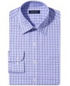 It's hip to be square-especially in this no-iron checkered dress shirt from Nautica.