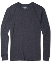 Add warmth to any look with this comfortable slub thermal t-shirt from American Rag.