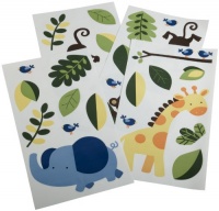 Kids Line Jungle 123 Wall Decals, Brown