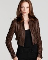 In plush rabbit fur and supple lambskin leather, Burberry London gives the motorcycle jacket an ultra luxe upgrade.