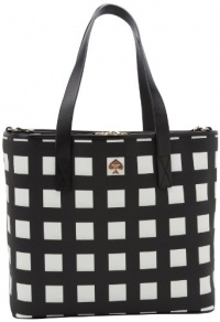 Kate Spade New York Checker Place Harmony Baby PXRU4199 Diaper Bag,Black/Clotted Cream,One Size