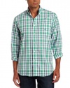 Nautica Men's Poplin Long Sleeve Plaid Woven Shirt