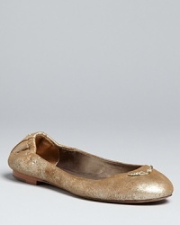 Winged golded accents on metallic uppers make these ballet flats fly; by Zadig & Voltaire.